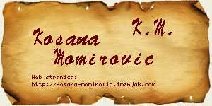 Kosana Momirović vizit kartica